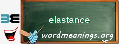 WordMeaning blackboard for elastance